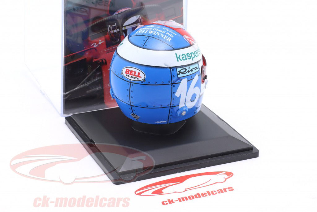 Charles Leclerc Scuderia Ferrari #16 Monaco GP 2021 casque 1:5 Spark Editions