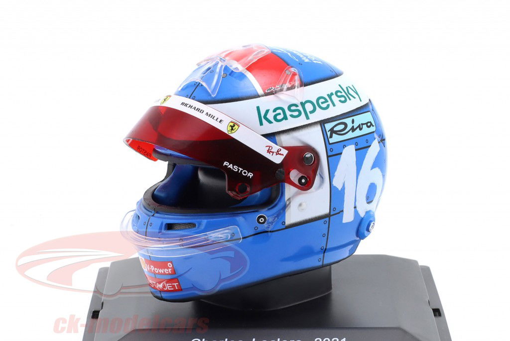 Charles Leclerc Scuderia Ferrari #16 Monaco GP 2021 casque 1:5 Spark Editions
