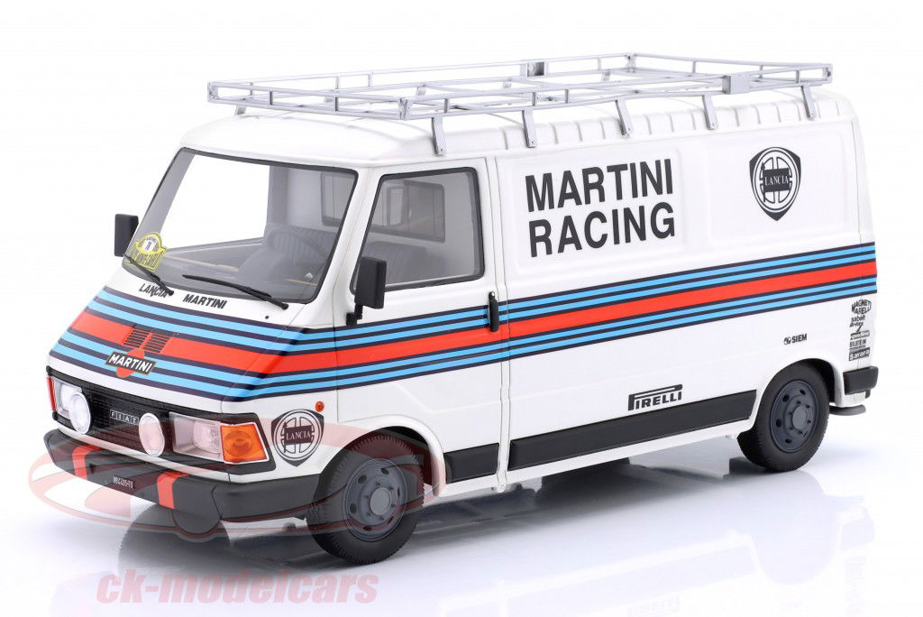3-car set Rallye Monte Carlo 1983: Fiat 242 & Lancia 037 Rally #1 with Trailer 1:18 OttOmobile