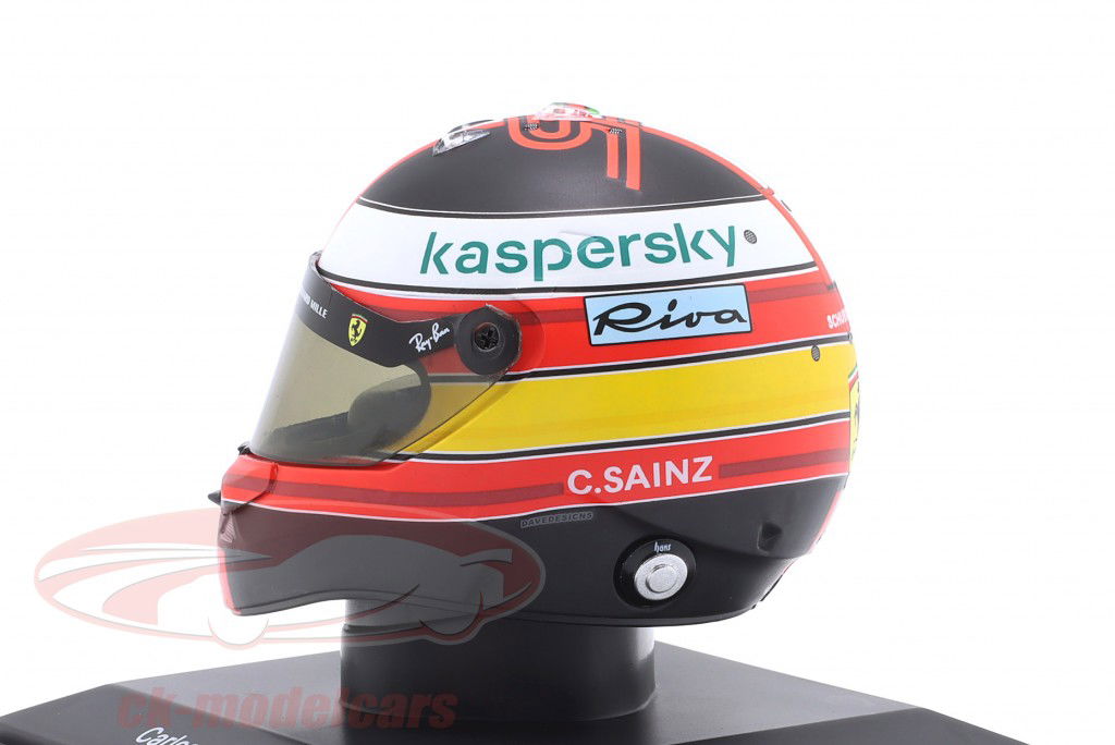 C. Sainz jr. Scuderia Ferrari #55 6位 イタリア GP 式 1 2021 ヘルメット 1:5 Spark Editions