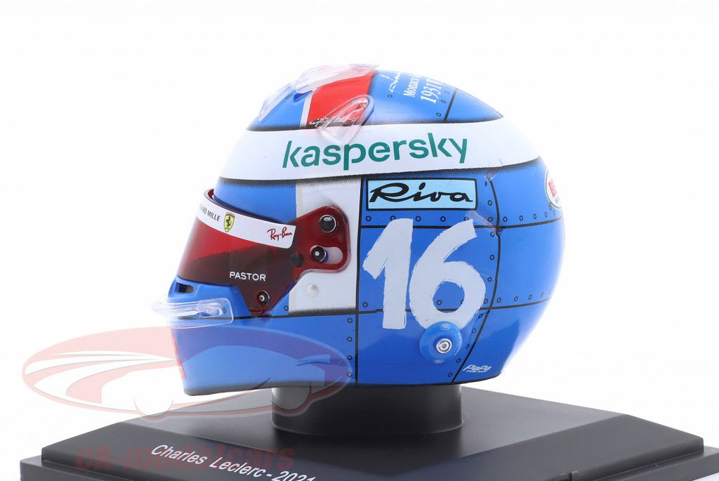 Charles Leclerc Scuderia Ferrari #16 Monaco GP 2021 casque 1:5 Spark Editions
