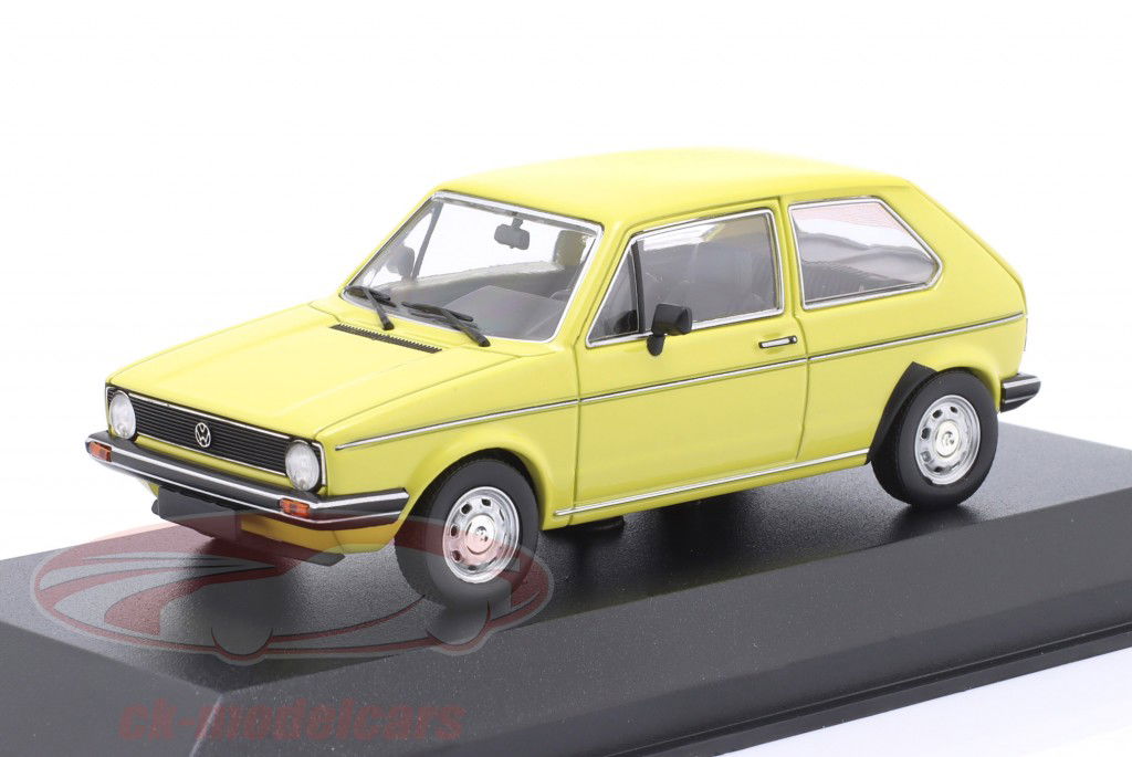 Volkswagen VW Golf 1 Anno di costruzione 1980 giallo 1:43 Minichamps