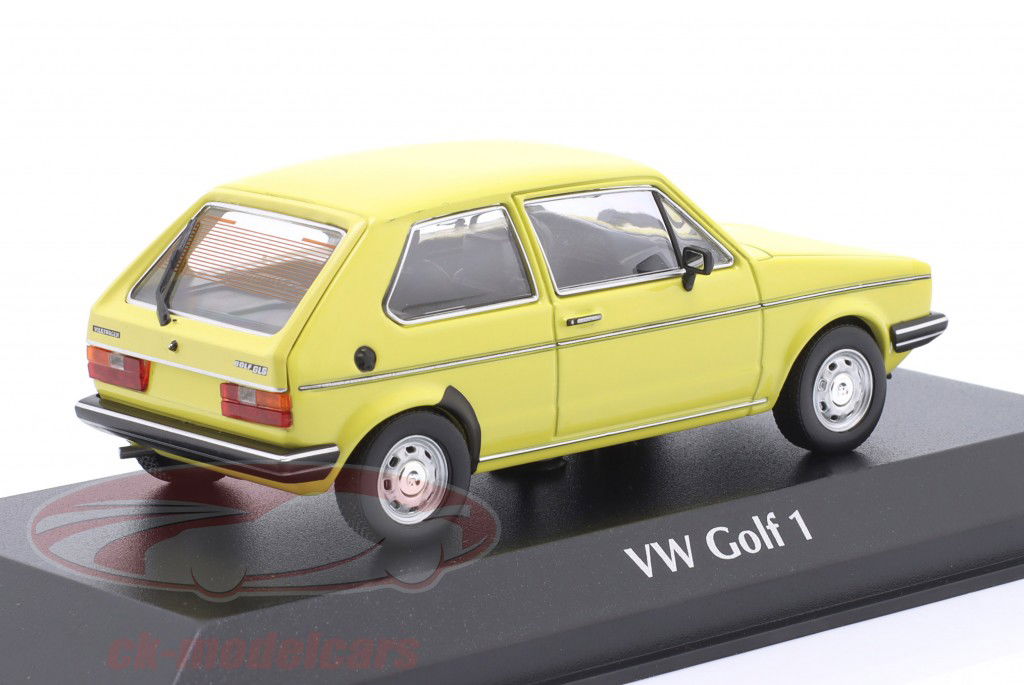 Volkswagen VW Golf 1 Anno di costruzione 1980 giallo 1:43 Minichamps