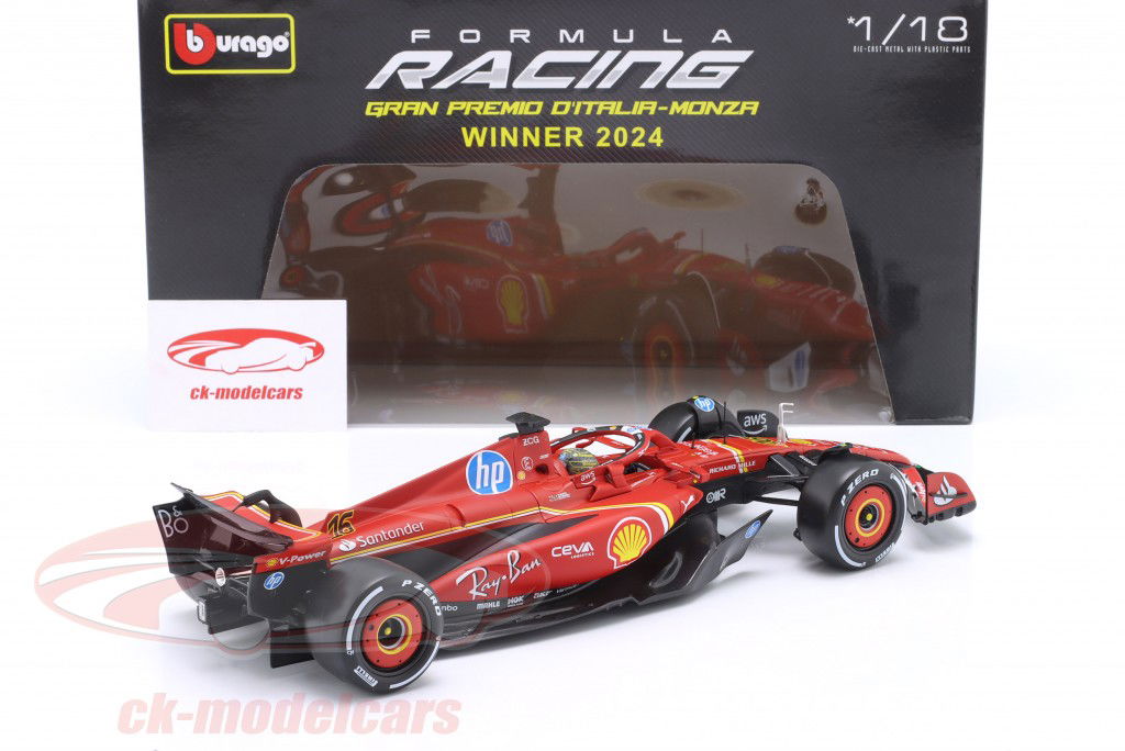 Charles Leclerc Ferrari SF-24 #16 Winner Italian GP Formula 1 2024 1:18 Bburago