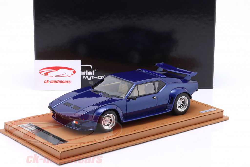 De Tomaso Pantera GT5 Bouwjaar 1982 blauw metalen 1:18 Tecnomodel