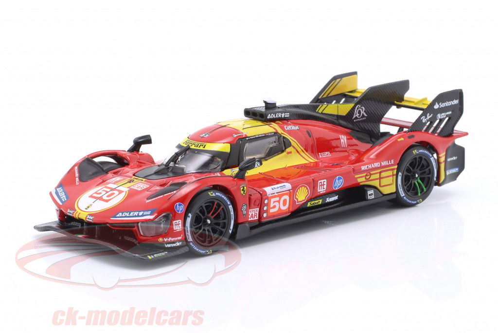 Ferrari 499P #50 优胜者 24h LeMans 2024 Fuoco, Molina, Nielsen 1:43 Bburago