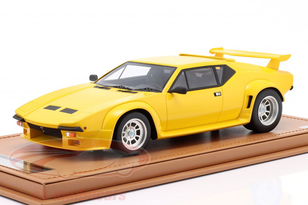 De Tomaso Pantera GT5 Byggeår 1982 gul 1:18 Tecnomodel