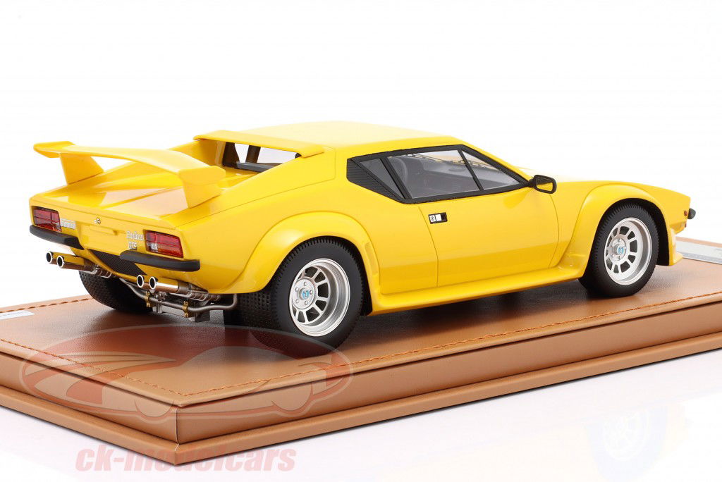 De Tomaso Pantera GT5 Byggeår 1982 gul 1:18 Tecnomodel