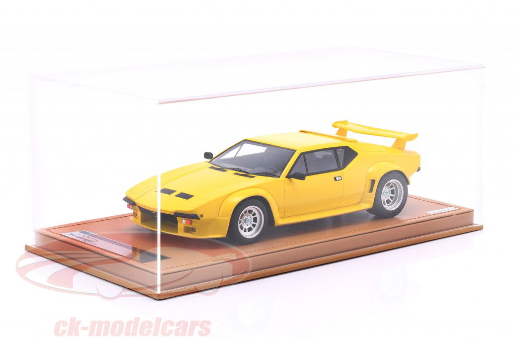 De Tomaso Pantera GT5 Byggeår 1982 gul 1:18 Tecnomodel