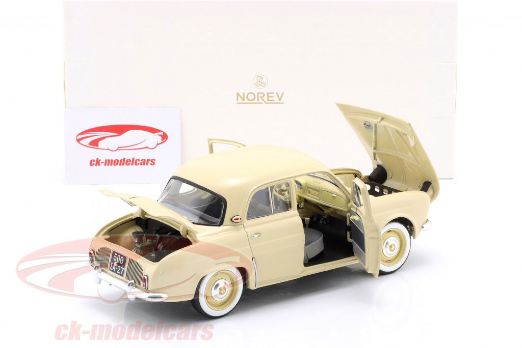 Renault Dauphine Byggeår 1958 beige 1:18 Norev