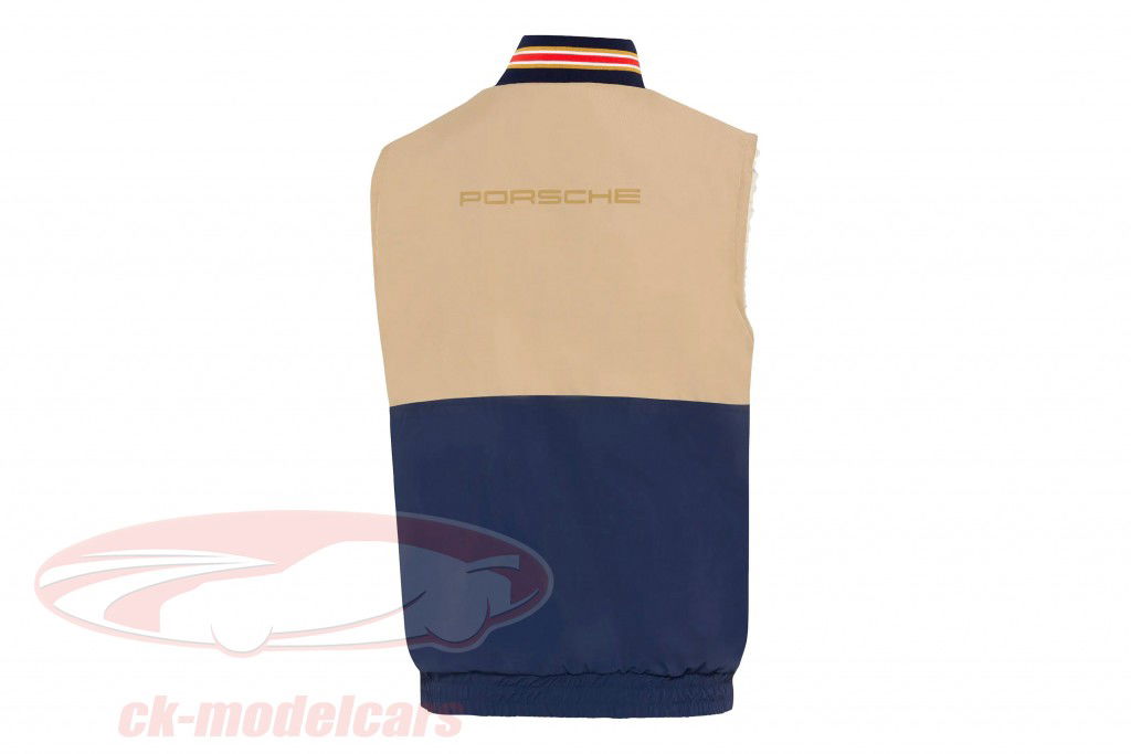 Porsche gilet di peluche 953 Roughroads Collezione beige / blu