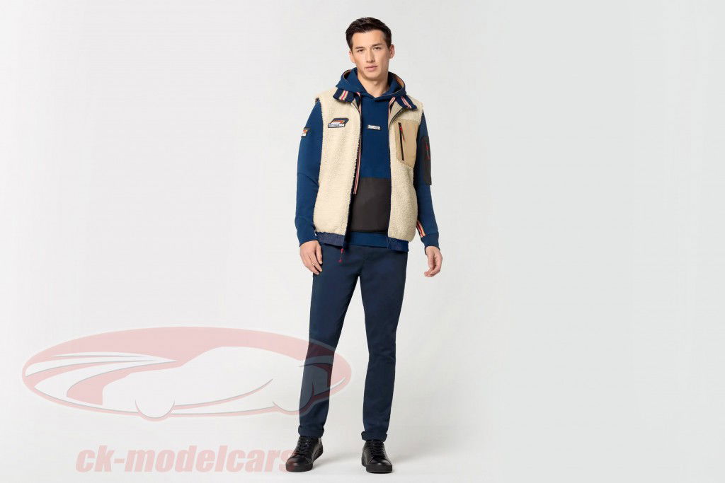 Porsche teddy vest 953 Roughroads Collection beige / blue