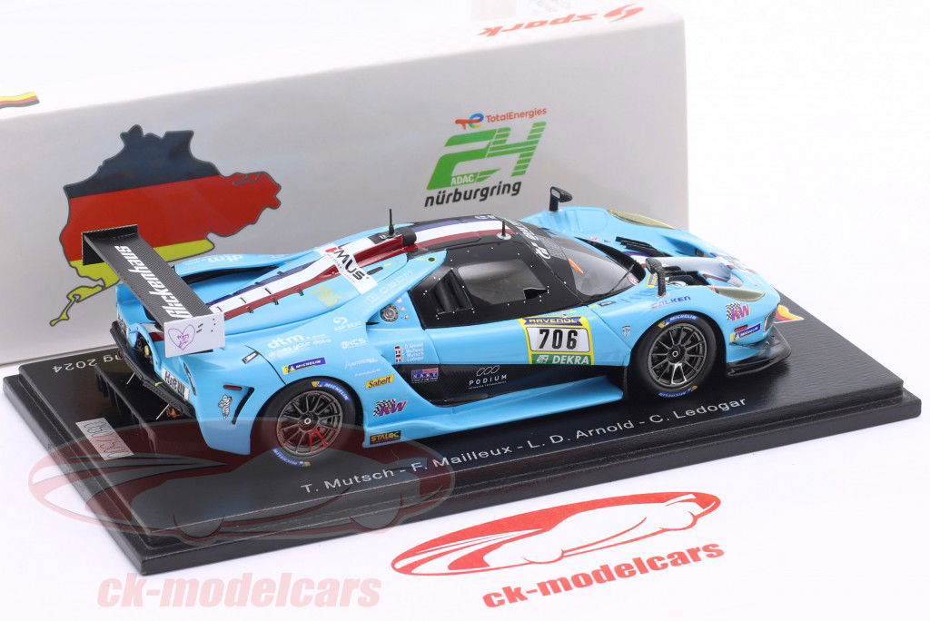 Glickenhaus SCG 004c #706 gagnant SPX 24h Nürburgring 2024 1:43 Spark