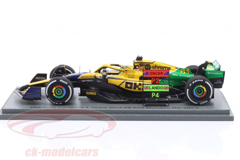 Oscar Piastri McLaren MCL38 #81 2e Monaco GP formule 1 2024 1:43 Spark
