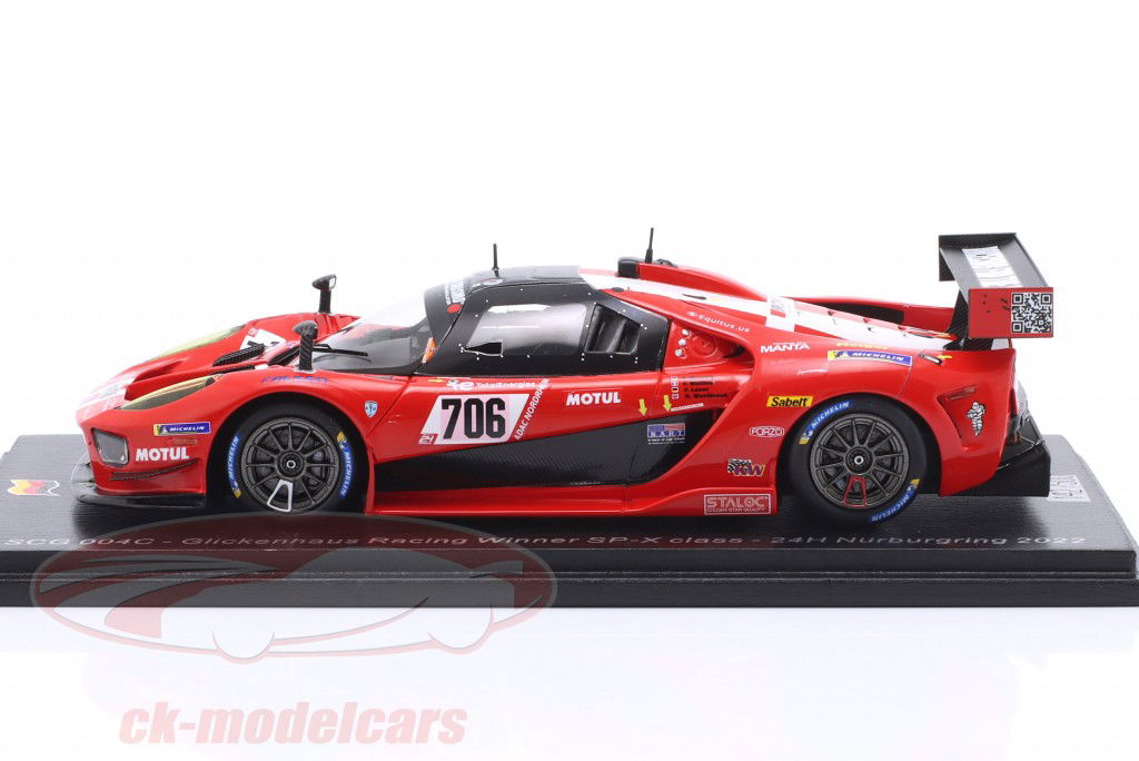 Glickenhaus SCG 004c #706 vinder SPX 12. 24h Nürburgring 2022 Glickenhaus Racing 1:43 Spark