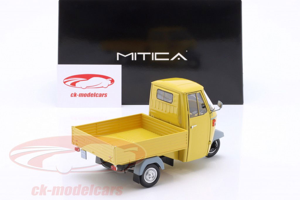 Piaggio Ape P501 Ano de construção 1979 amarelo 1:18 Mitica