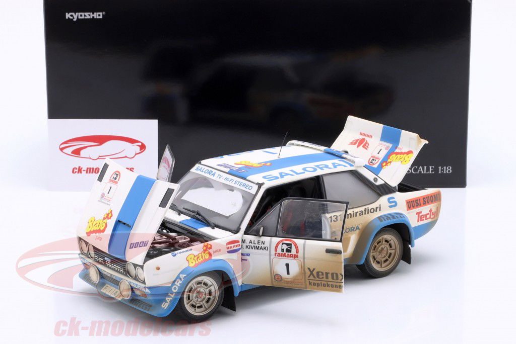Fiat 131 Abarth Dirty Version #1 Winner Rallye 1000 Lakes 1980 Alen, Kivimäki 1:18 Kyosho