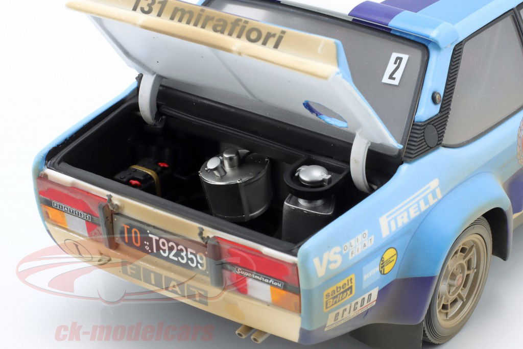 Fiat 131 Abarth Dirty Version #2 gagnant Rallye Piancavallo 1981 Bettega, Perissinot 1:18 Kyosho