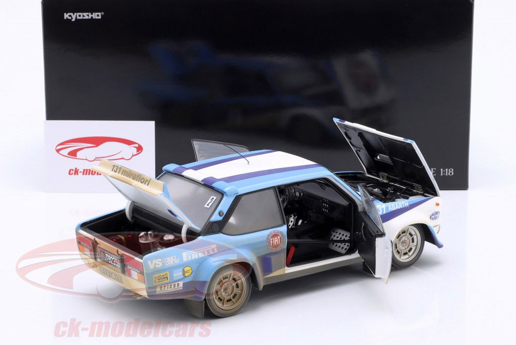 Fiat 131 Abarth Dirty Version #2 Winner Rallye Piancavallo 1981 Bettega, Perissinot 1:18 Kyosho