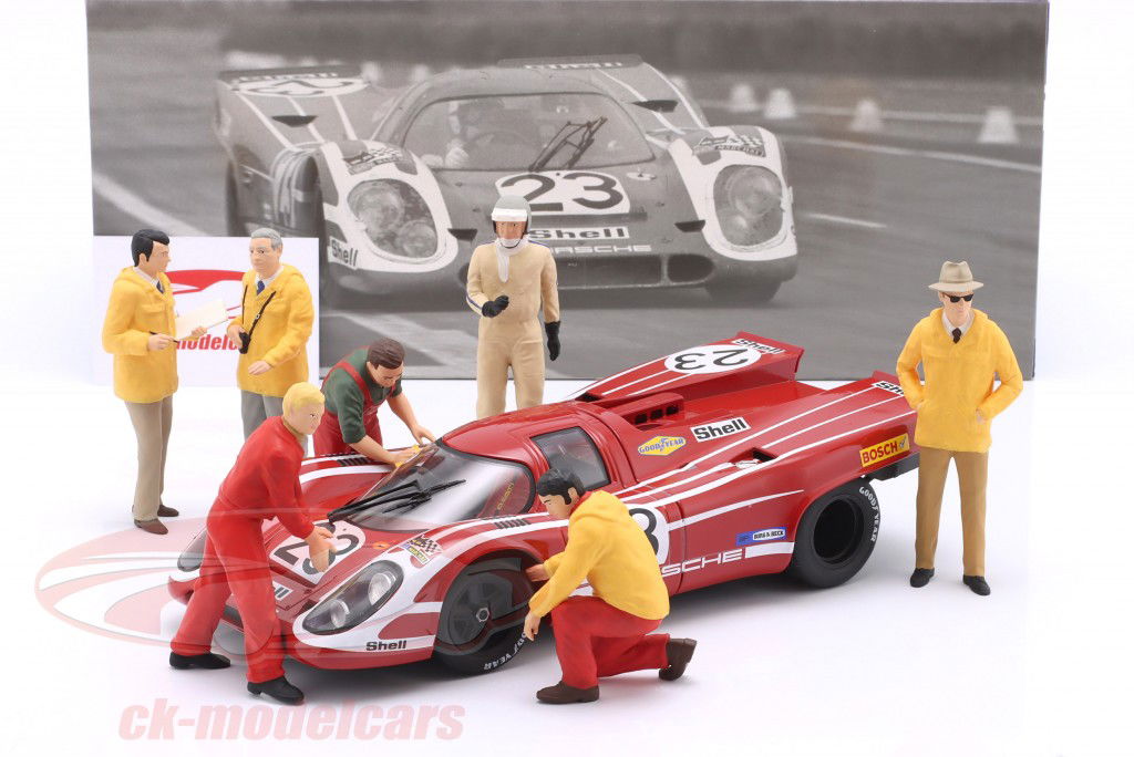 Pitstop-Diorama Winner 24h LeMans 1970 Porsche 917K #23 1:18 WERK83 / Figuma