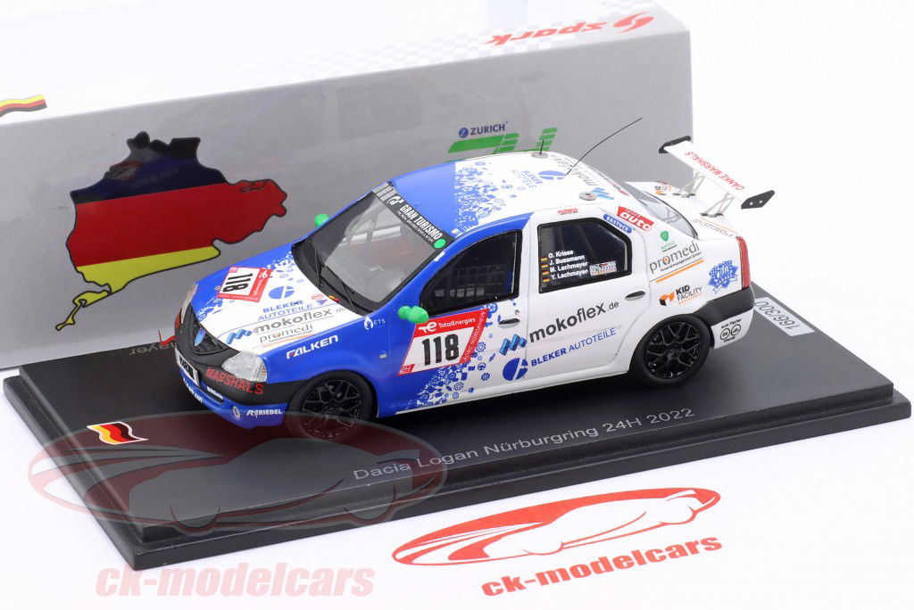 Dacia Logan #118 24h Nürburgring 2022 Team SwiftWing 1:43 Spark