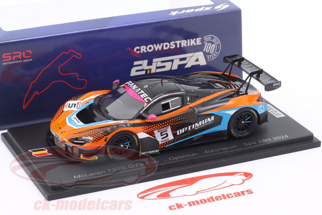 McLaren 720S GT3 Evo #5 24h Spa 2024 Optimum Motorsport 1:43 Spark