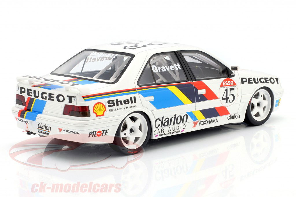 Peugeot 405 Mi16 #45 BTCC 1992 Robb Gravett 1:18 OttOmobile