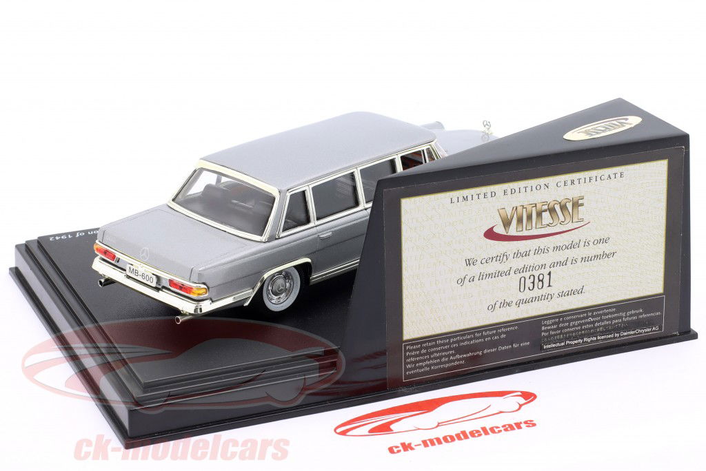 Mercedes-Benz 600 Pullman argent 1:43 Vitesse