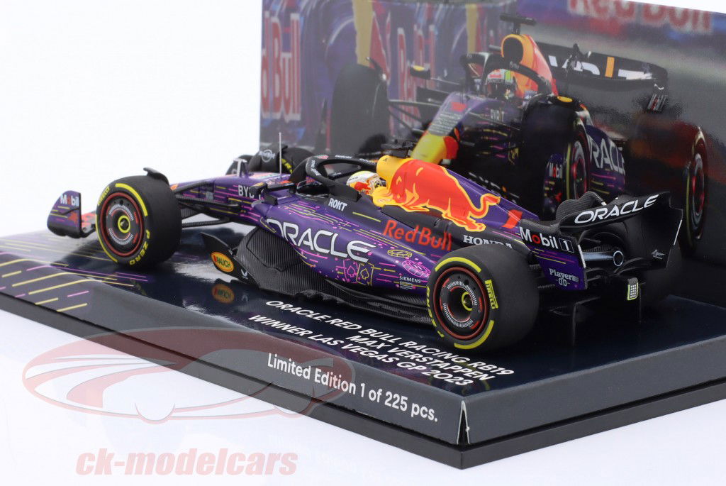 M. Verstappen Red Bull RB19 #1 vinder Las Vegas GP formel 1 Verdensmester 2023 1:43 Minichamps