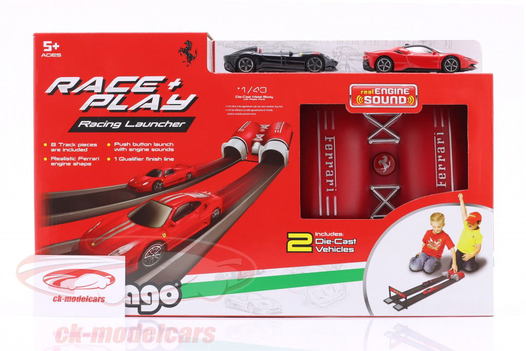 Ferrari Racing Launcher with two model cars and accesories 1:43 Bburago