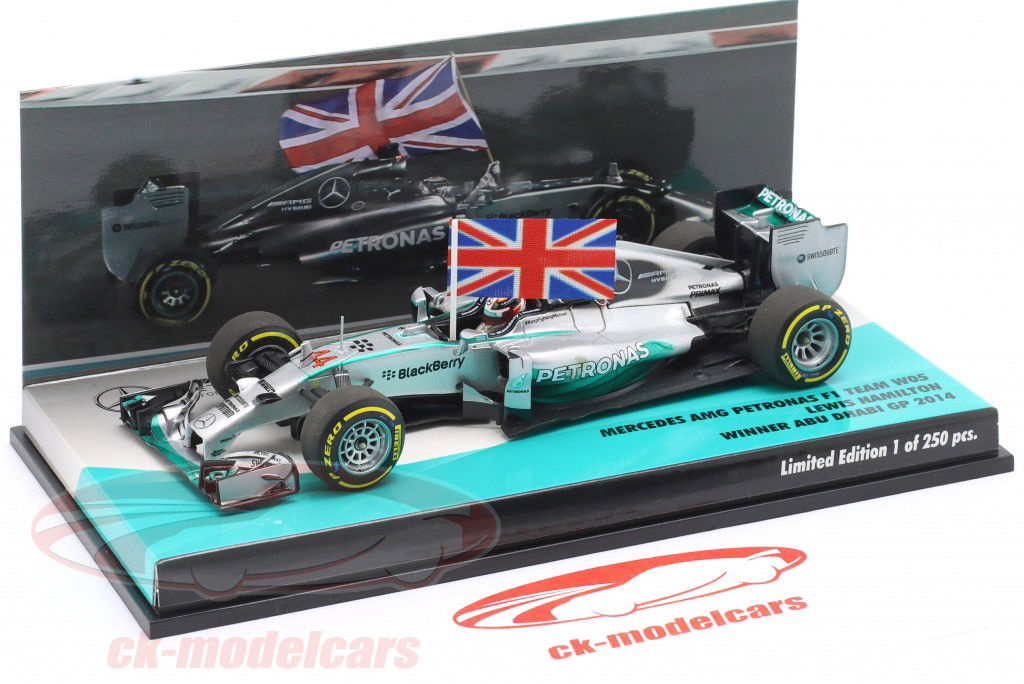 L. Hamilton Mercedes F1 W05 #44 Winner Abu Dhabi GP formula 1 World Champion 2014 1:43 Minichamps