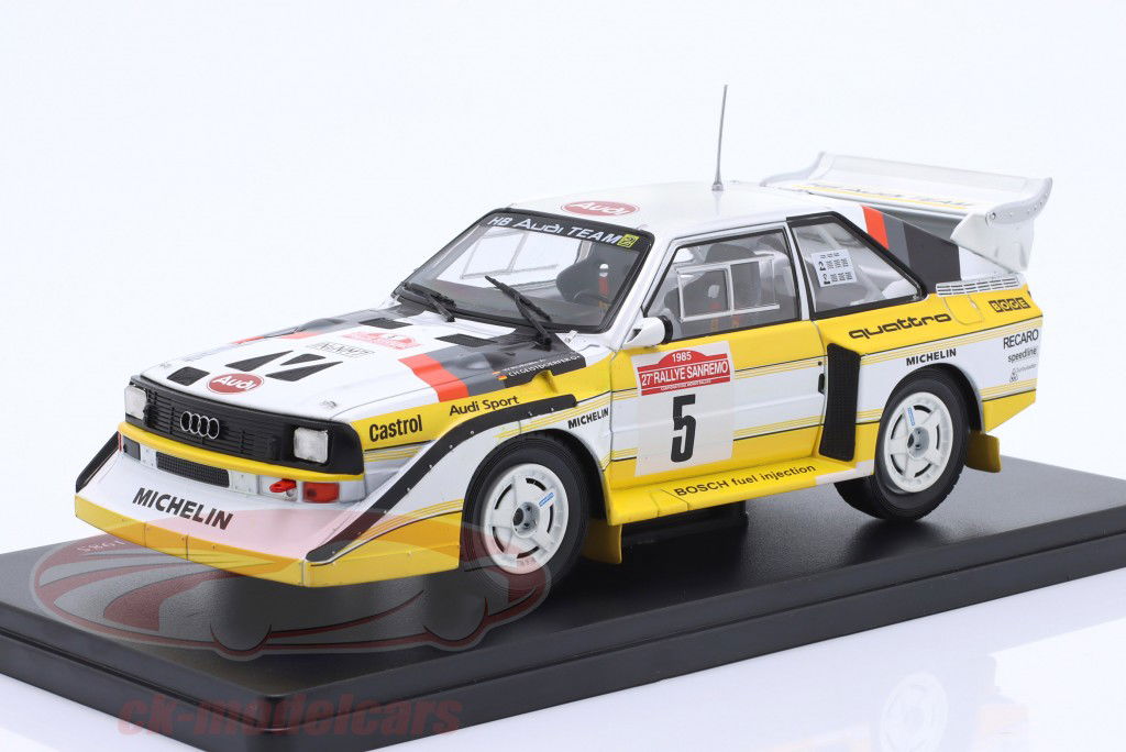 Audi S1 Quattro #5 优胜者 Rallye SanRemo 1985 Röhrl, Geistdörfer 1:24 Altaya