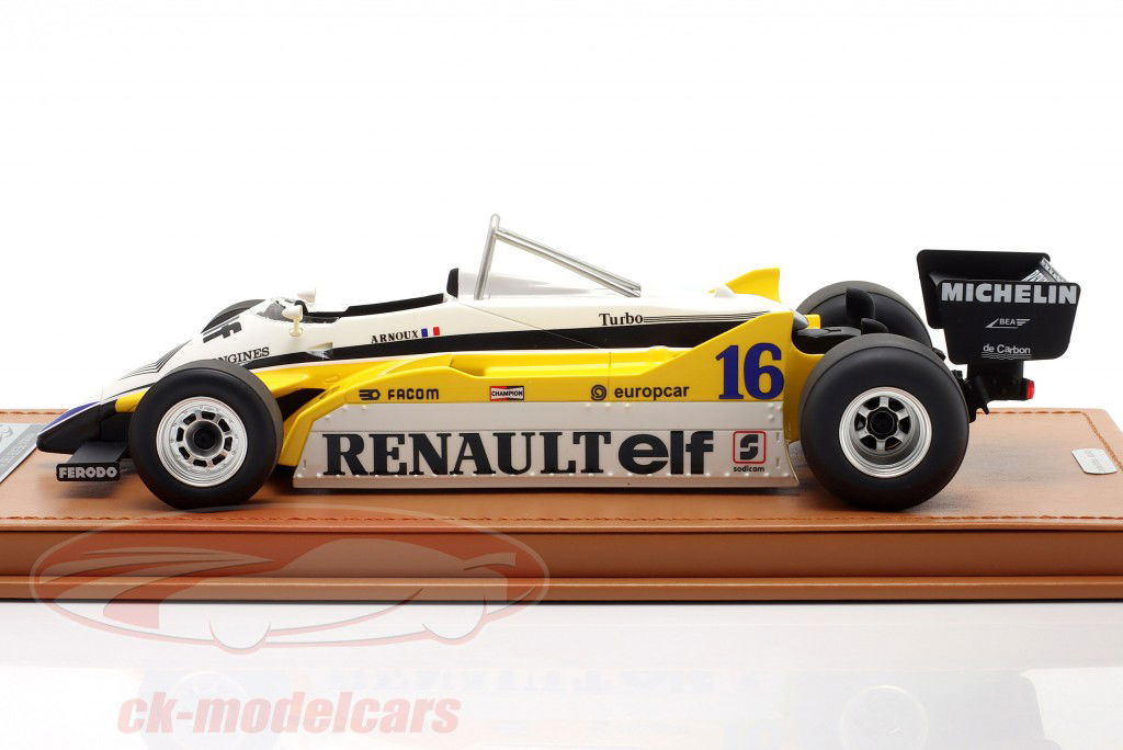 René Arnoux Renault RE30B #16 ganhador Itália GP fórmula 1 1982 1:18 Tecnomodel