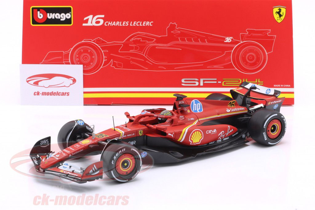 Charles Leclerc Ferrari SF-24 #16 Winner Italian GP Formula 1 2024 1:18 Bburago