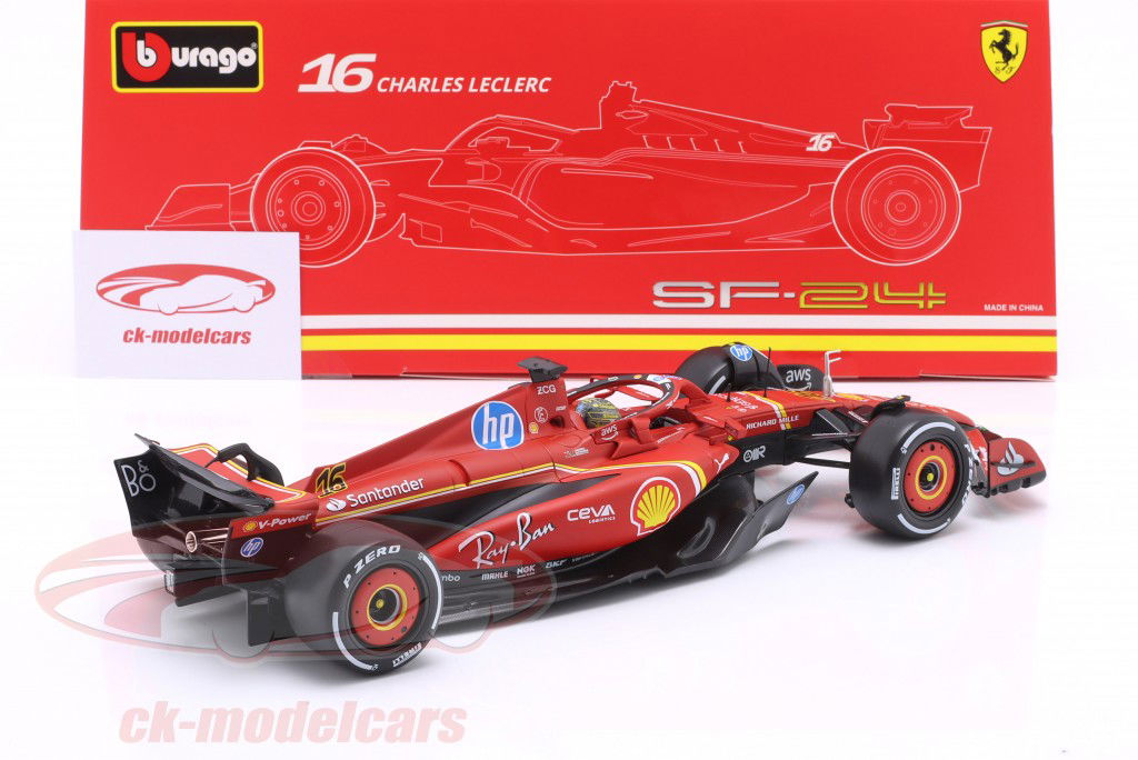 Charles Leclerc Ferrari SF-24 #16 Sieger Italien GP Formel 1 2024 1:18 Bburago