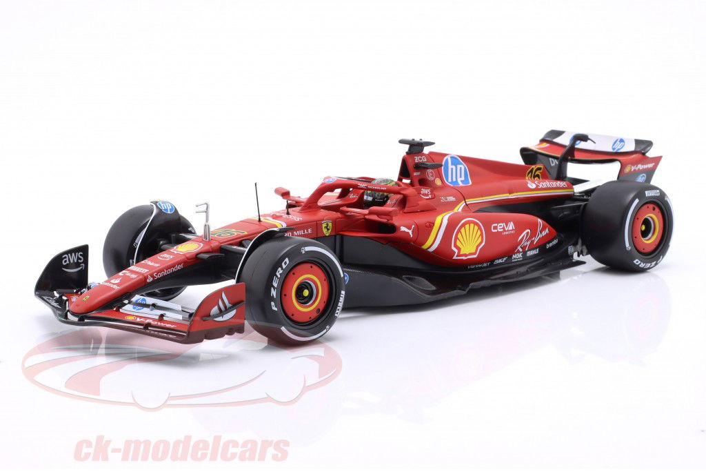 Charles Leclerc Ferrari SF-24 #16 优胜者 意大利 GP 公式 1 2024 1:18 Bburago