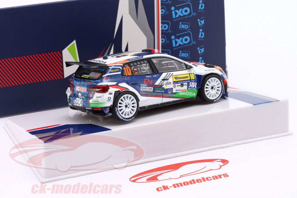 Skoda Fabia RS Rally2 #10 2nd Rallye Barum 2024 Hain, Wagner 1:43 Ixo