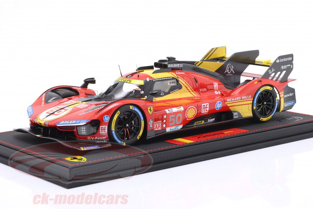 Ferrari 499P #50 vinder 24h LeMans 2024 Fuoco, Molina, Nielsen 1:18 BBR