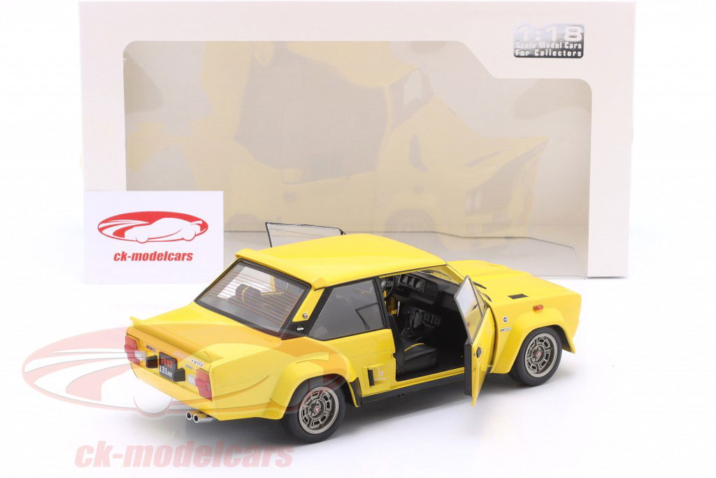 Fiat 131 Abarth year 1980 yellow 1:18 Solido