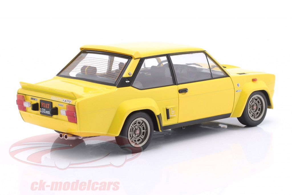 Fiat 131 Abarth Byggeår 1980 gul 1:18 Solido