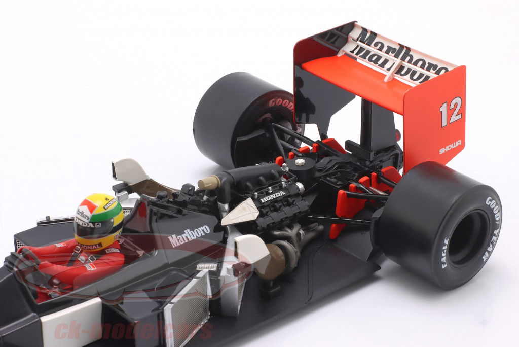 Ayrton Senna McLaren MP4/4 #12 ganhador Japão GP fórmula 1 Campeão mundial 1988 1:18 Premium X