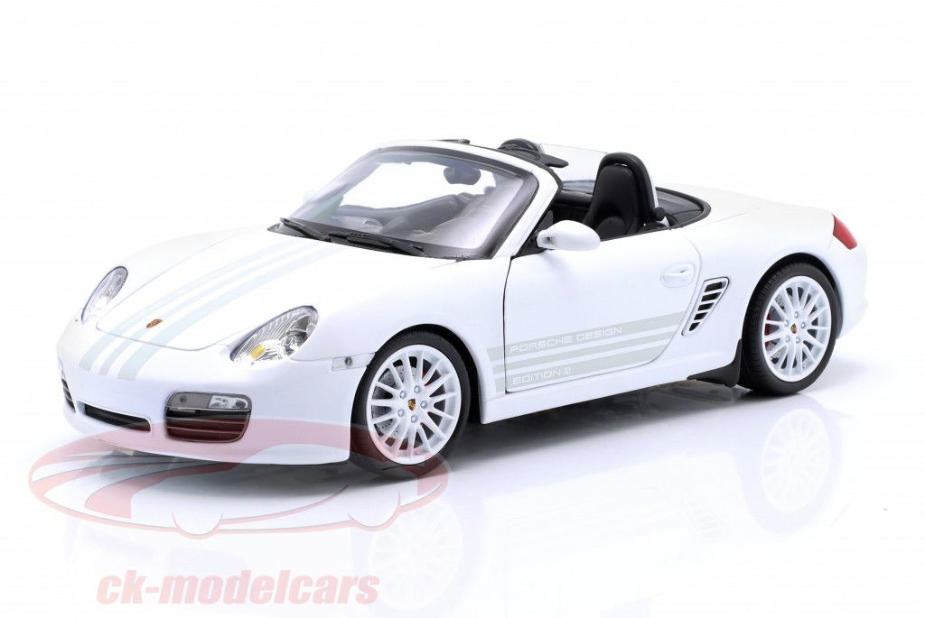 Porsche Boxster S Spider Design Edition 2 wit 1:18 Welly