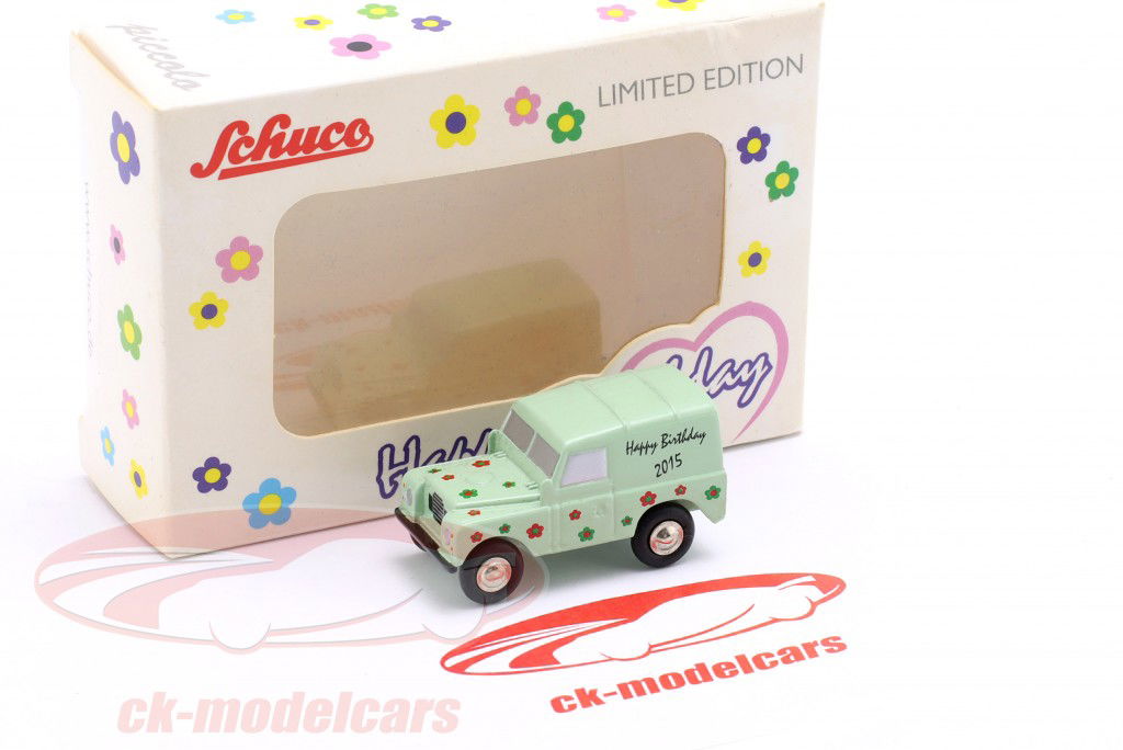 Land Rover Defender Happy Birthday 2015 緑 1:90 Schuco Piccolo