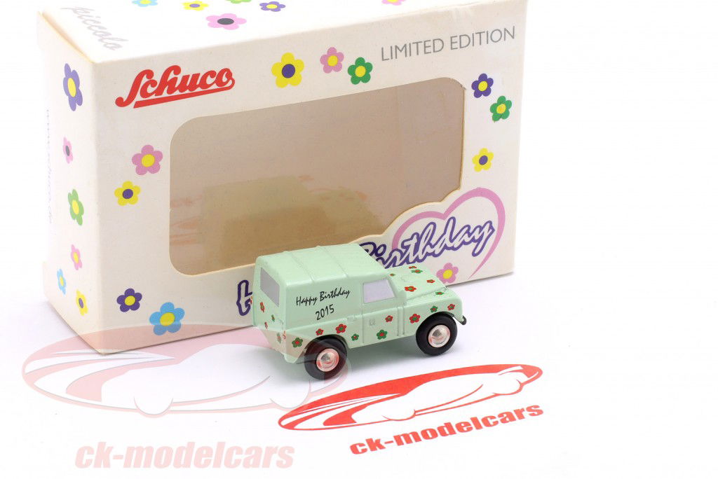 Land Rover Defender Happy Birthday 2015 緑 1:90 Schuco Piccolo