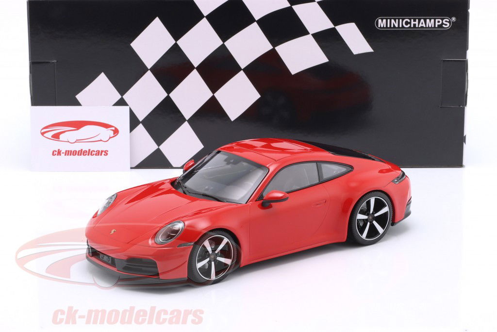 Porsche 911 (992.2) Carrera Coupe Baujahr 2024 rot 1:18 Minichamps