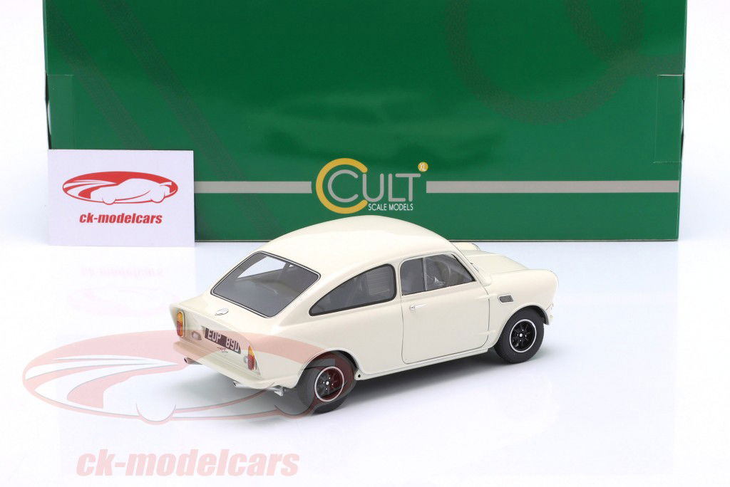 Mini Broadspeed Byggeår 1966-1968 hvid 1:18 Cult Scale