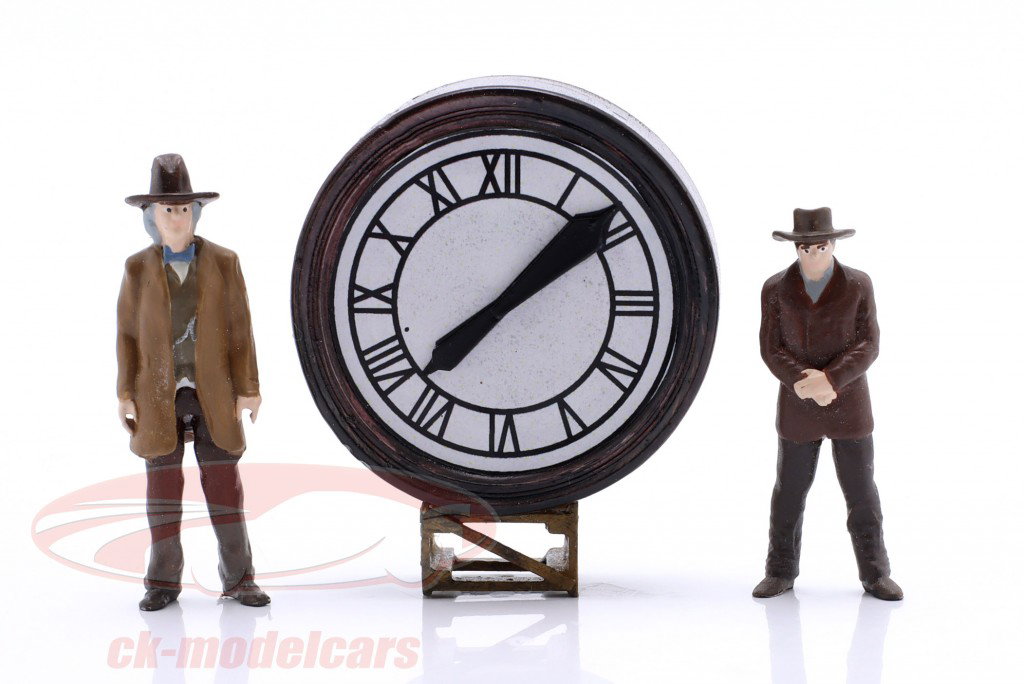 Marty, Doc & Clock Ensemble de figurines Back to the Future 1:43 Cartrix