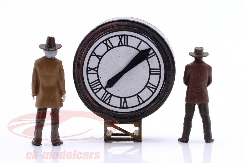 Marty, Doc & Clock Ensemble de figurines Back to the Future 1:43 Cartrix