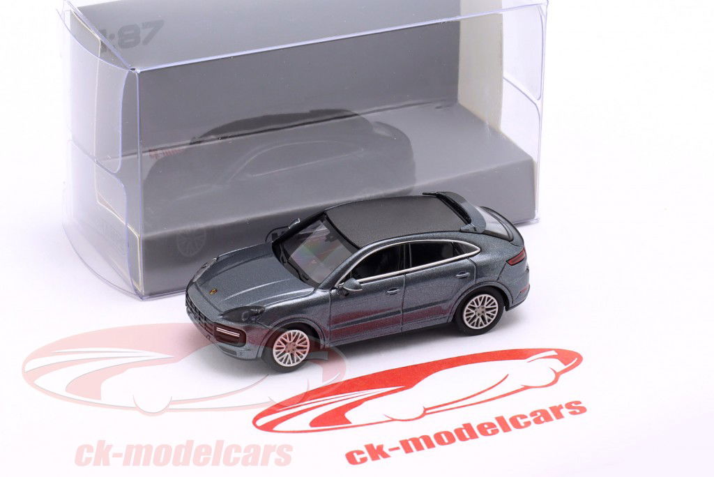 Porsche Cayenne Turbo Coupe Year 2019 grey metallic 1:87 Minichamps