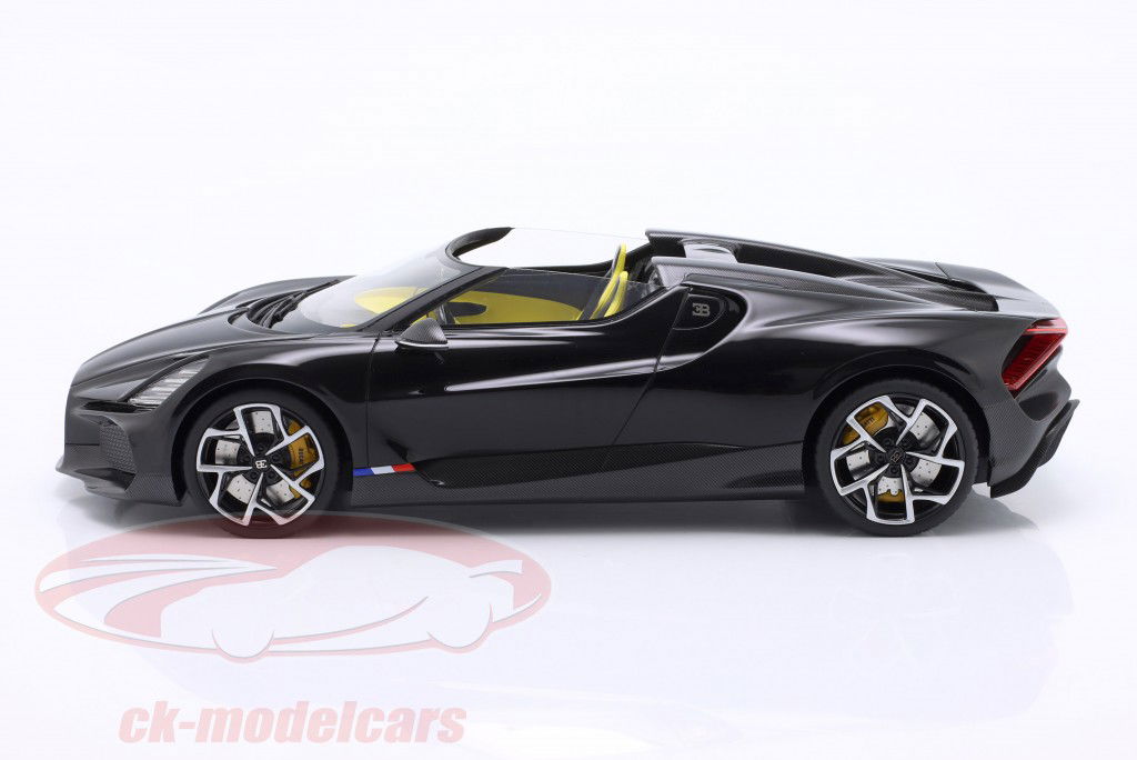 Bugatti W16 Mistral Byggeår 2024 sort 1:18 TrueScale